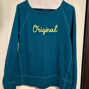 GAP Teal Sweatshirt with Yellow 'Original' Print